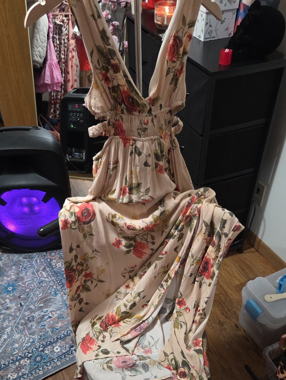 Rue 21 Floral Split Maxi Dress (Good Condition/Too Small)